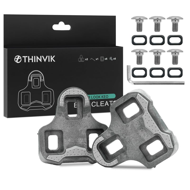 Thinvik أحذية دراجة Thinvik لركوب الدراجات مع تصميم مطاطي مضاد للانزلاق لركوب الدراجات على الطرق مع نظام Look Keo - Image 1