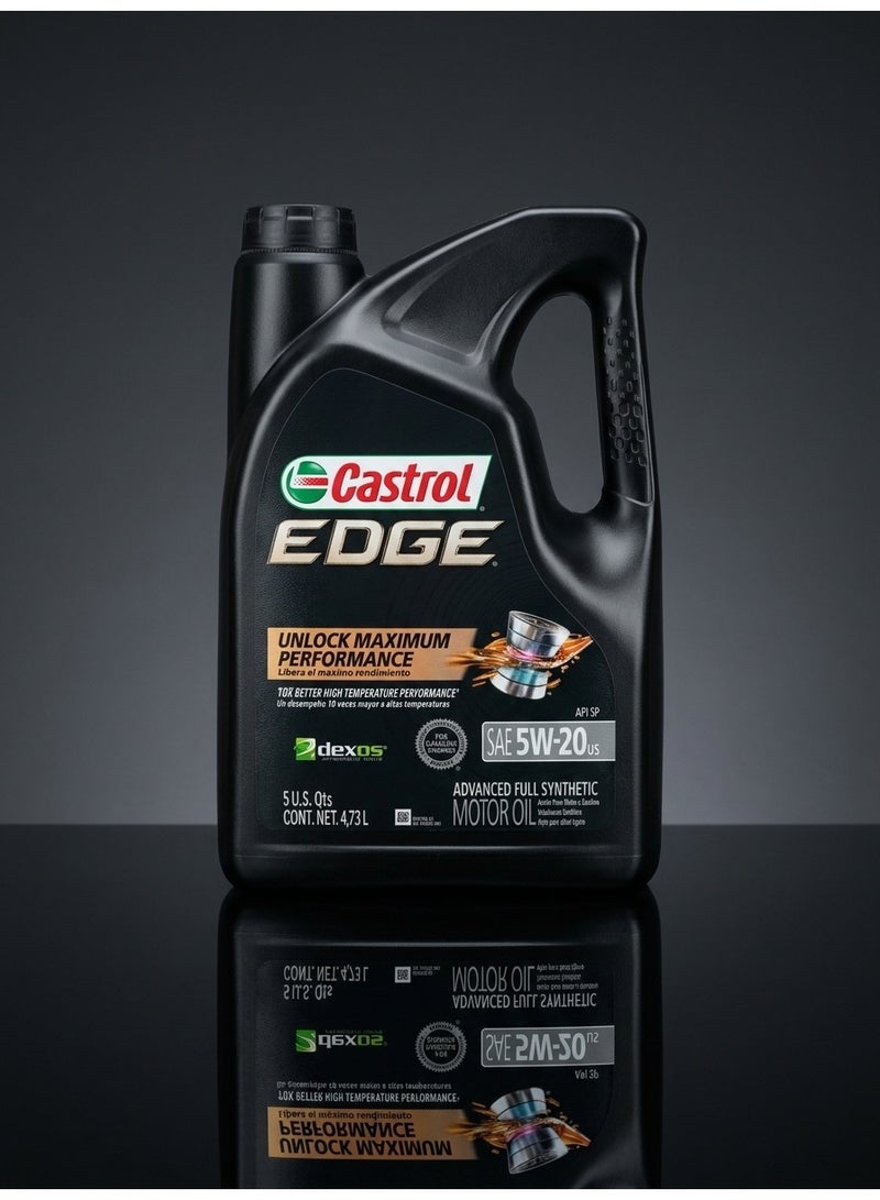 Castrol Edge Advanced Full Synthetic Motor Oil 5W-20, 4.73L (5 US Qts)