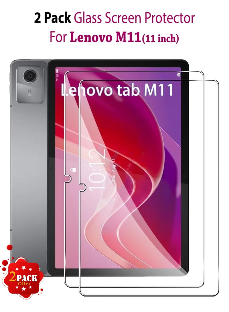 2 Pack Tempered Glass Screen Protector for Lenovo M11 - Image 1