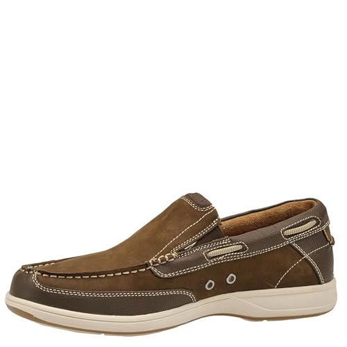 Florsheim Lakeside Moc Toe Slip On Men's Slip On, 7 D(M) US, Brown-Nubuck - Image 4
