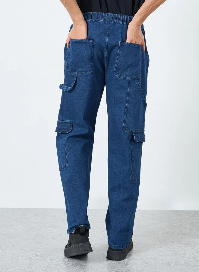 Styli  Styli Men Carpenter Fit Cargo Jeans for Men | Best Price UAE