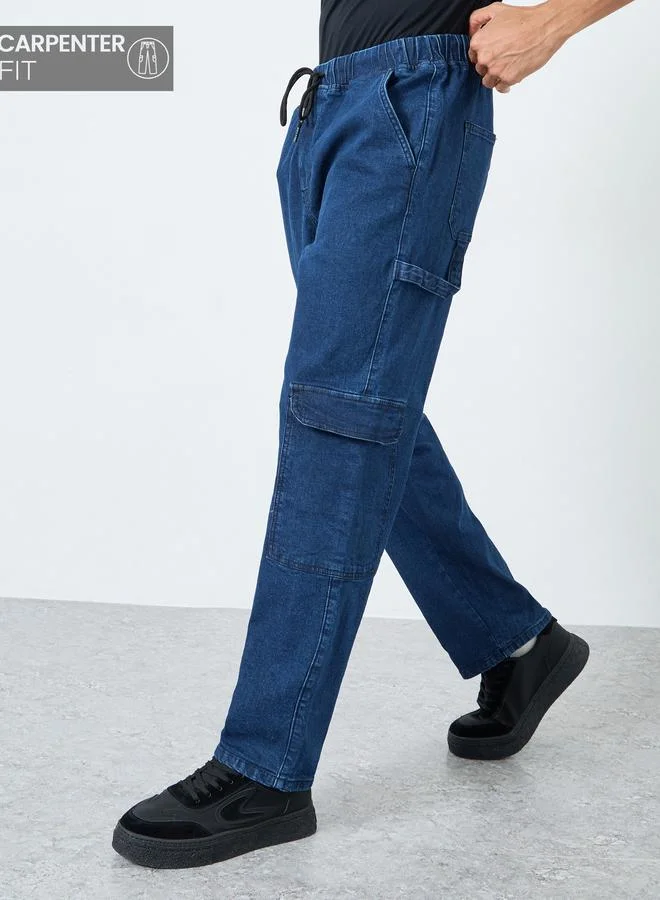 Styli Men Carpenter Fit Cargo Jeans