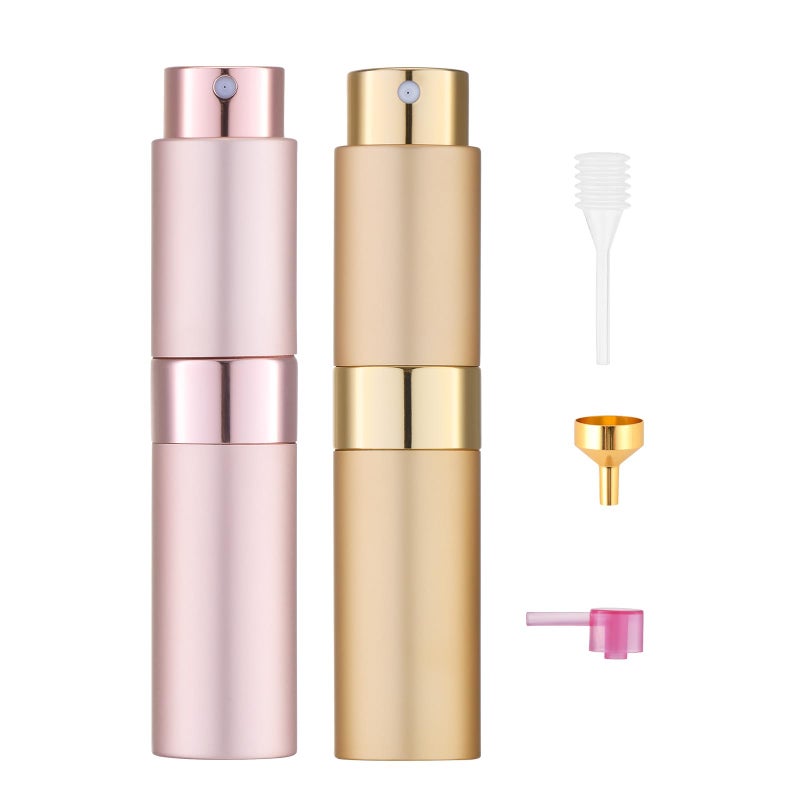 Tekson 8ml Travel Perfume Atomizer Refillable Mini Cologne Spray Bottle Empty Small Aftershave Portable Sprayer for Liquid Dispenser PinkGold - Image 3