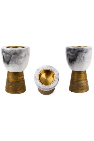 Luxury Marble Wood Bakhoor Burner – Handcrafted Oud Incense burner with Golden Brass Bowl – Elegant Aromatherapy Decor for Home, Office, majlis & Gifting - view 4