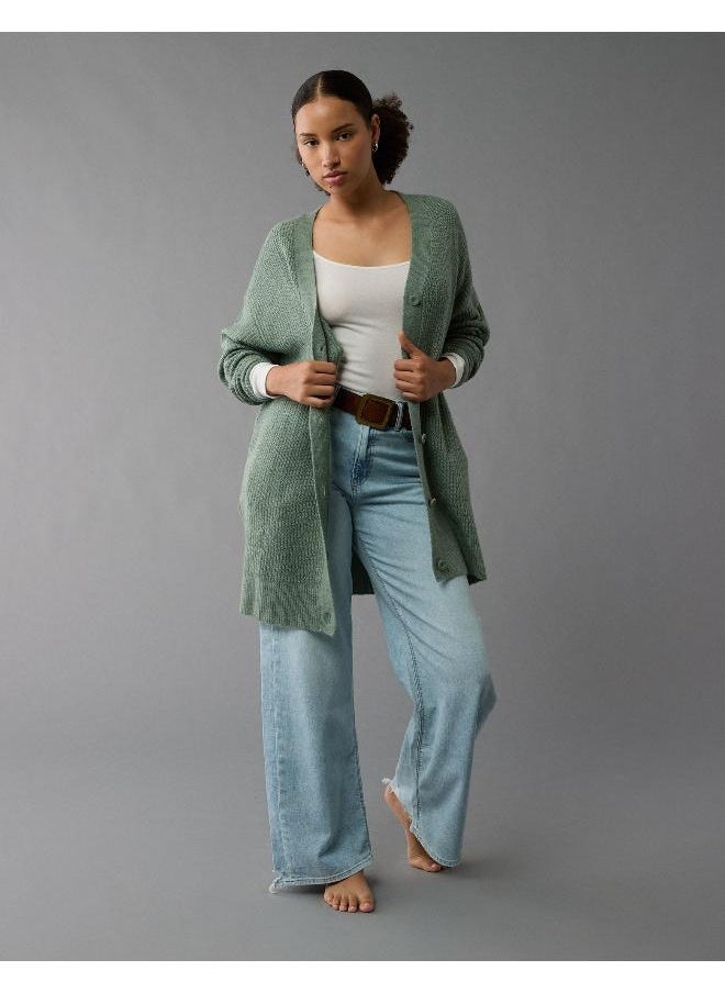 American Eagle - AE Whoa So Soft Oversized Long Line Cardigan - Image 1