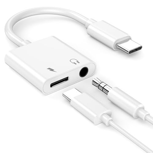 esbeecables Headphone Adapter for iPhone 17 16 15, [Apple MFi Certified] USB Type C to Aux Audio Jack Adapter with PD 60W Fast Charging Splitter Dongle for iPhone 17/Air/17 Pro/17 Pro Max/16/16 Pro Max/15 Pro Max - Image 1
