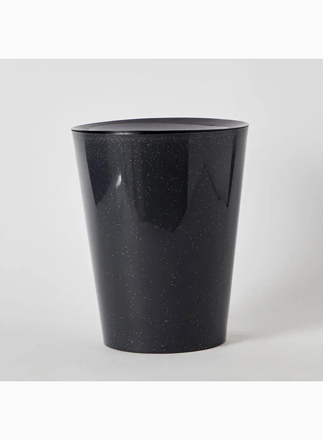 Home Box Midas Waste Bin Trash Can With Swing Home Garbage, 8.5 L Black 23.5x29x23.5 cm