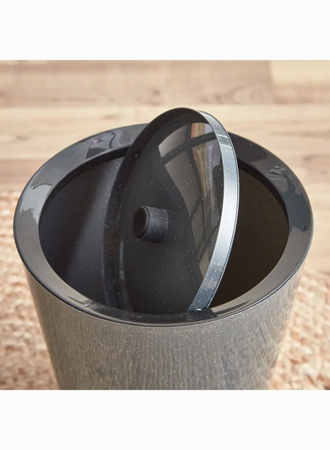 Home Box Midas Waste Bin Trash Can With Swing Home Garbage, 8.5 L Black 23.5x29x23.5 cm