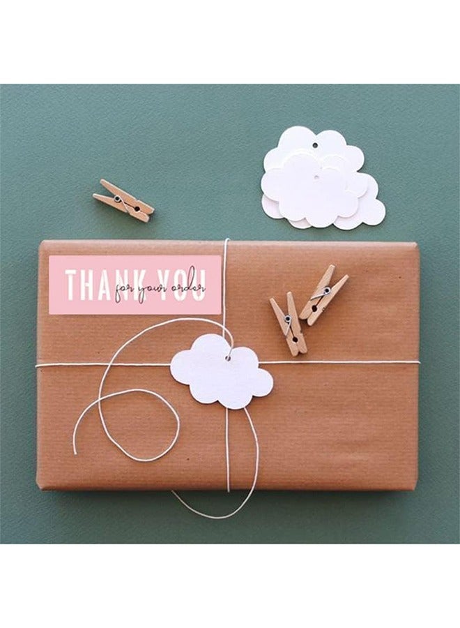 اتش واي شكرا لك على طلبك ملصقات, وردي شكرا لك ملصقات الأعمال الصغيرة, تصميم لافت للنظر, التعبئة والتغليف للشركات الصغيرة, النظام, الديكور, الهدايا, 2 لفة مع 240 ملصقات (الوردي) - Image 5