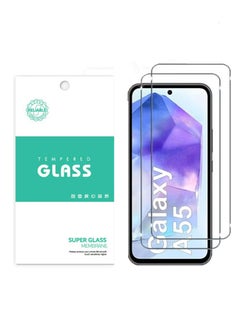 Generic [2 Pack] Screen Protector for Samsung Galaxy A55 Tempered Glass Screen Shatterproof Anti Scratch Glass Clear compatible with Samsung Galaxy A55  - Image 1