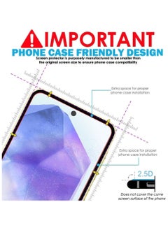 Generic [2 Pack] Screen Protector for Samsung Galaxy A55 Tempered Glass Screen Shatterproof Anti Scratch Glass Clear compatible with Samsung Galaxy A55  - Image 2