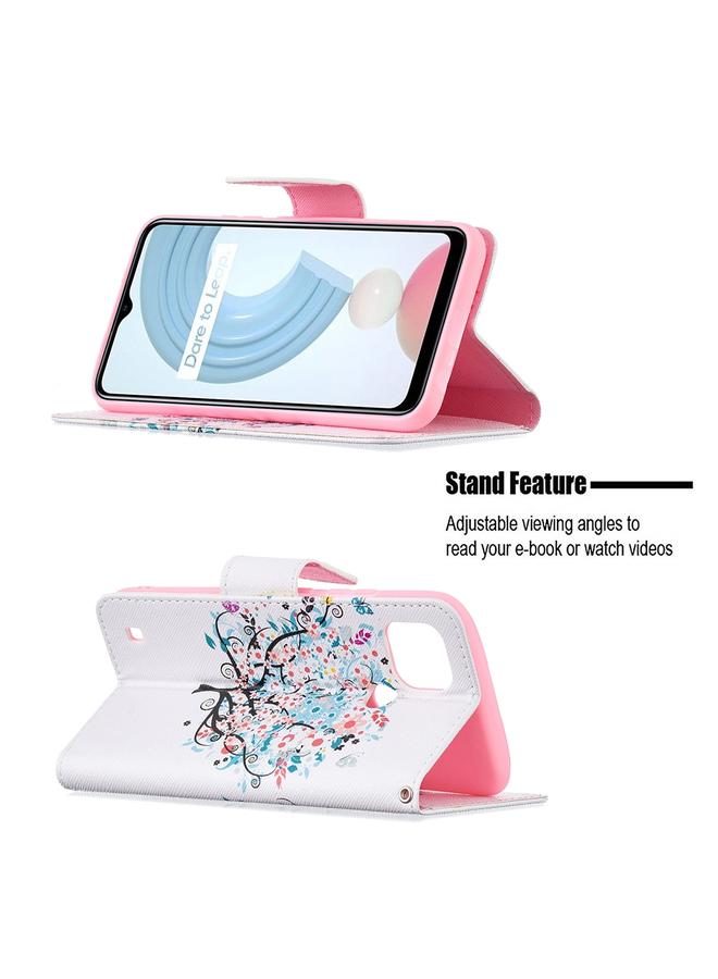S-TOP Case For OPPO Realme C21 / C20 Colored Drawing Pattern Horizontal Flip Leather Case with Holder & Card Slots & Wallet - Image 5