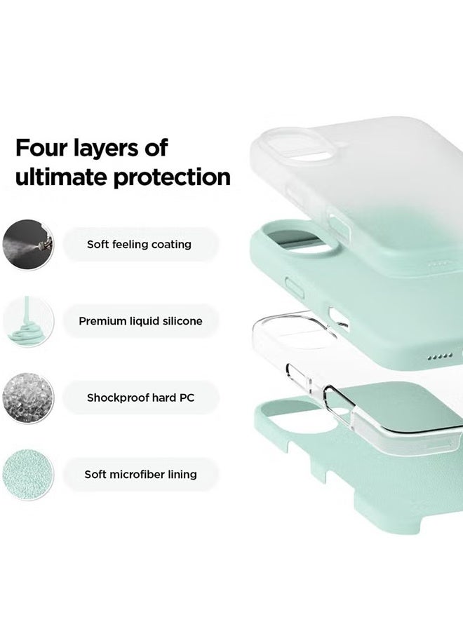 HAVEN Silicone Case Cover for Apple iPhone 16, Anti Scratch Shockproof Cover, Comfortable Hold Touch Feeling and Anti-fingerprint - Green - Image 2