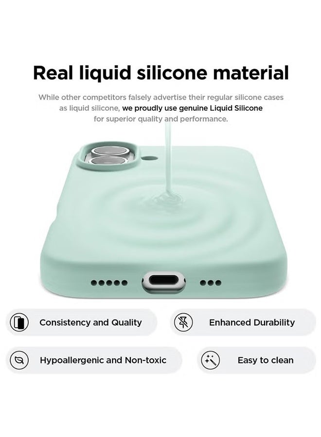 HAVEN Silicone Case Cover for Apple iPhone 16, Anti Scratch Shockproof Cover, Comfortable Hold Touch Feeling and Anti-fingerprint - Green - Image 3