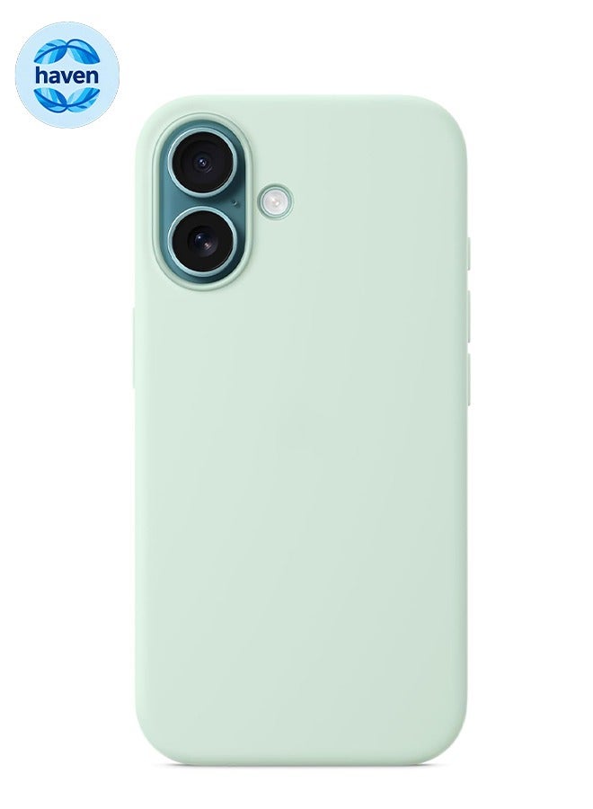 HAVEN Silicone Case Cover for Apple iPhone 16, Anti Scratch Shockproof Cover, Comfortable Hold Touch Feeling and Anti-fingerprint - Green - Image 1