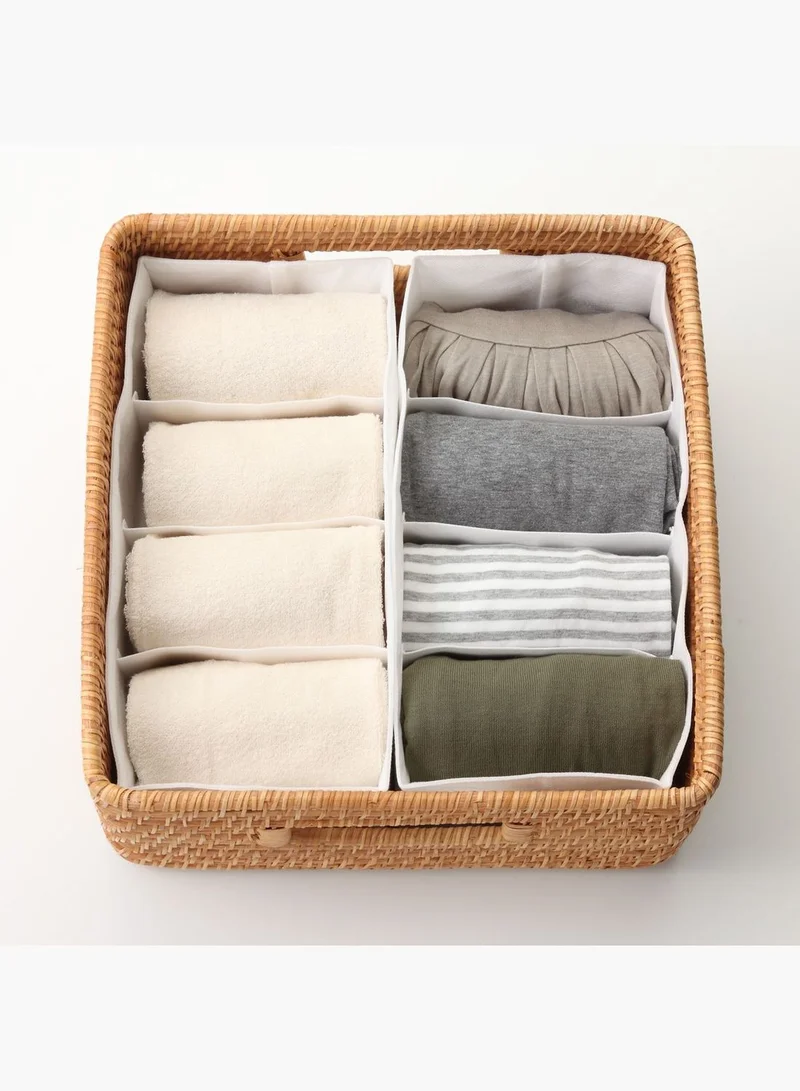 MUJI Non-Woven Fabric Partition Case, 4 Partitions, 2 Sheets Included, W 15 x D 325 x H 11 cm, M, Neutral