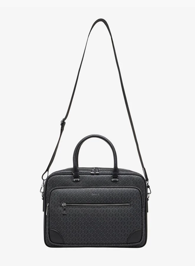 دوتشيني Men Monogram Print Laptop Bag