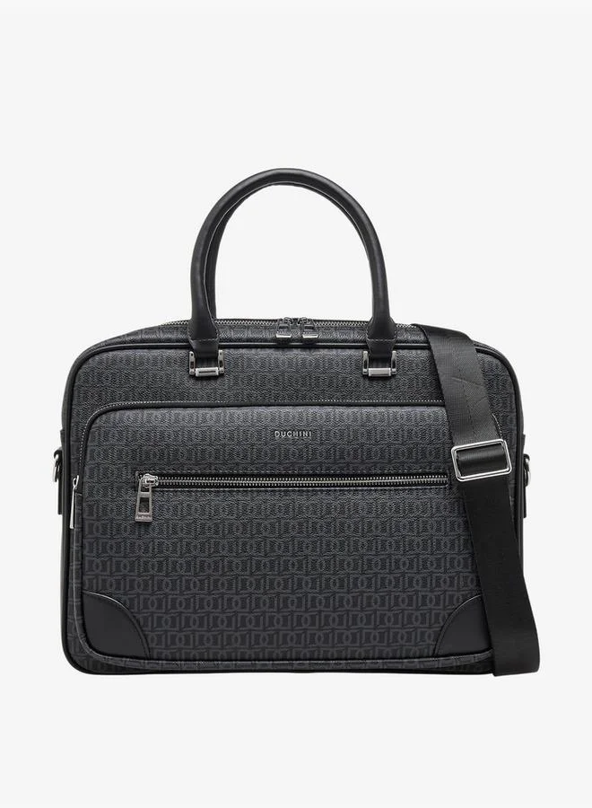 دوتشيني Men Monogram Print Laptop Bag