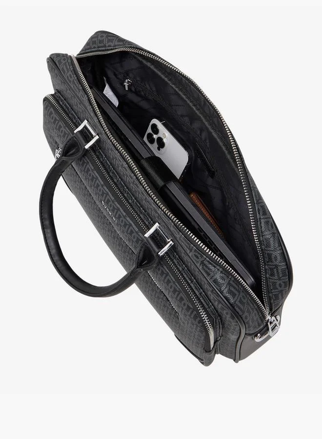 Duchini BLACK Men Monogram Print Laptop Bag for Men | Best Price UAE