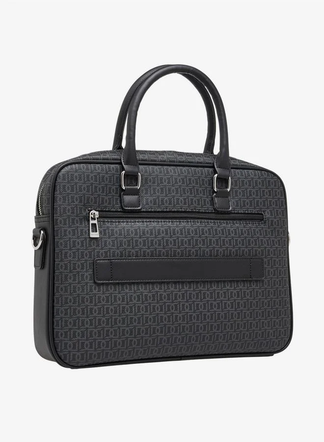 Duchini BLACK Men Monogram Print Laptop Bag for Men | Best Price UAE