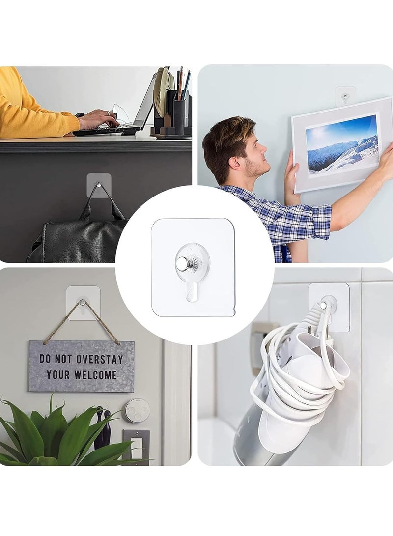 18 قطعة خطافات صور ذاتية اللصق، خطافات حائط لاصقة مقاومة للماء، شماعات صور حائط، شماعات حائط، شماعات حائط شديدة التحمل، بدون مسامير لل، لمكتب حمام المطبخ في المنزل - Image 5