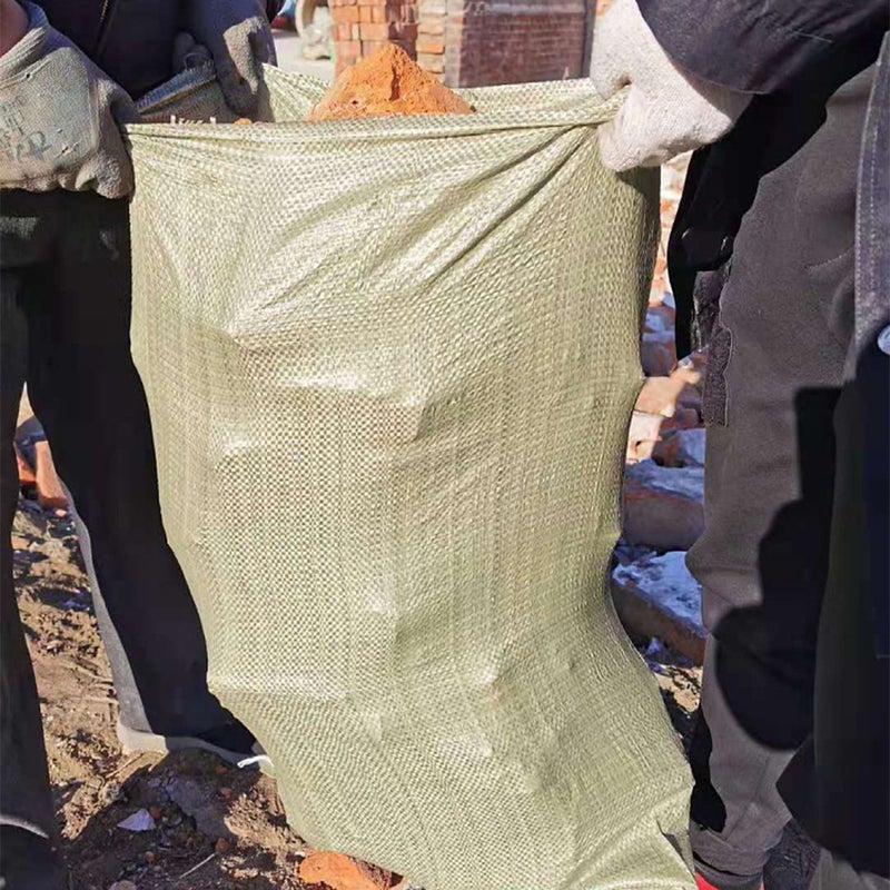 8pcs Large Reusable Storage Bags Large Capacity Bags for Construction Waste (Olive Green) - Image 4