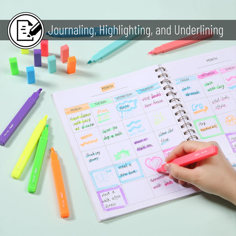 Mr. Pen- Aesthetic Highlighters, 8 pcs, Chisel Tip, Vibrant Colors, Cute Highlighters Assorted Colors, Back to School Supplies - Image 5