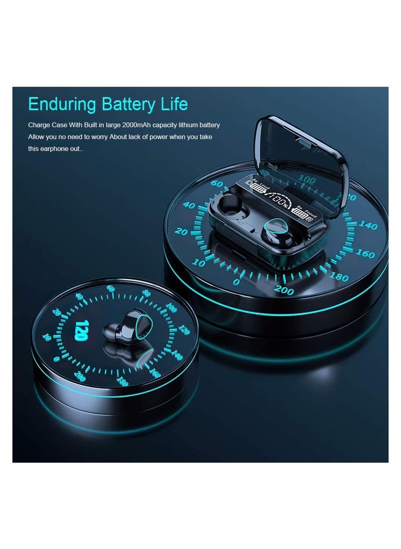 Wireless Earbuds Bluetooth 5.1 In-Ear Headphones with TWS Hi-Fi Stereo Bluetooth Headphones for Running Sports with Smart Display 2000mAh/Box