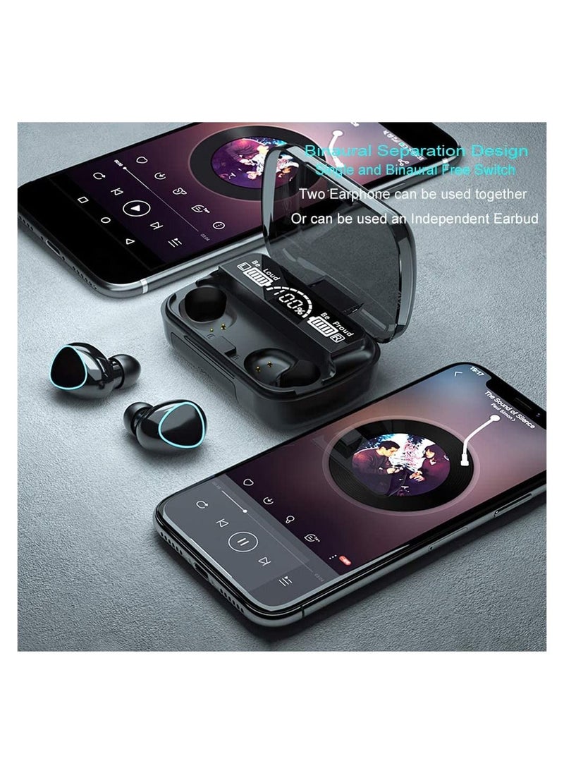 Wireless Earbuds Bluetooth 5.1 In-Ear Headphones with TWS Hi-Fi Stereo Bluetooth Headphones for Running Sports with Smart Display 2000mAh/Box