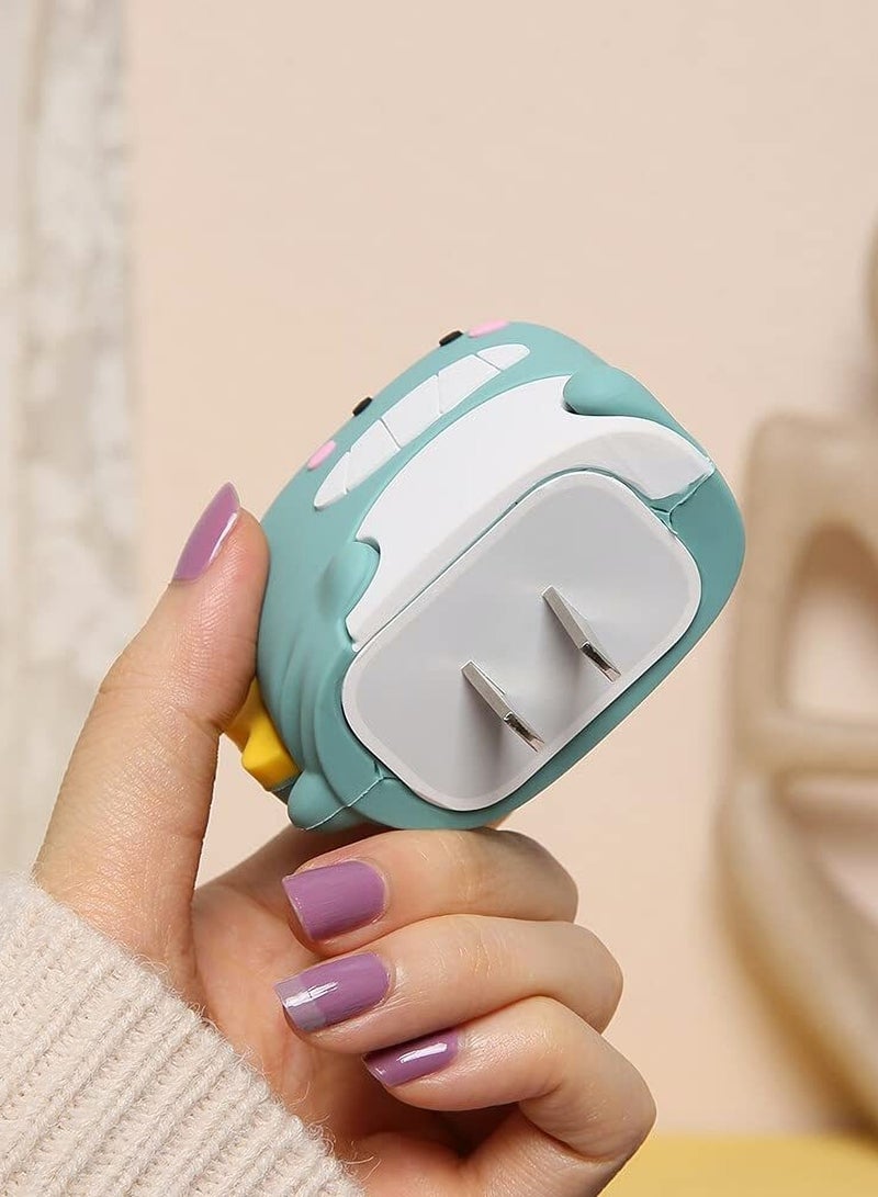SYOSI 3D Cute Cartoon Series Fast Charger Protector for iPhone 18W 20W iPhone 14 13 12 11 Pro Max Fast Charging Cable Charger Head Protective Cover Cable Accessory Data Cable Protective Sleeve.  - Image 5