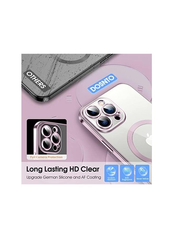 ten.tech Transparent Magnetic Protection Cover Compatible with MagSafe for iPhone 11 Pro Max Mobile Phone, Anti-Shock and Anti-Scratches, and Camera Lens Protector (Pink) by Tin Tech  - Image 4