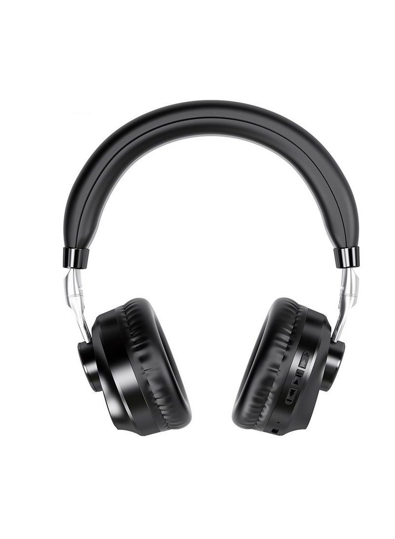 GULFLINK 200mah Folding Wireless Headset Bluetooth Competitive Game Music Sports Plug Cartoon Wireless Headset Black - Image 4