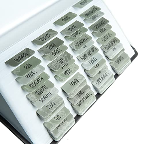 DiverseBee Laminated Bible Tabs (Large Print, Easy to Apply), Bible Study Journaling Supplies, 72 Bible Index Book Tabs for Women, Bible Accessories, Includes 6 Blank Tabs - Sage Theme - Image 2