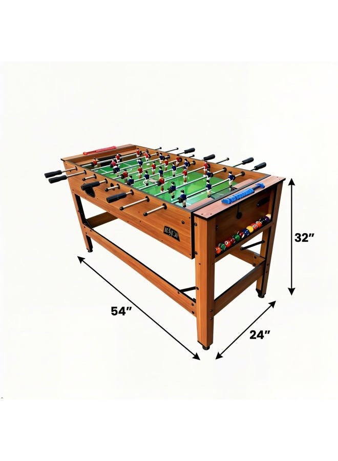 Kick Twain 48" 2-in-1 Multi Game Table (Brown) - Image 2