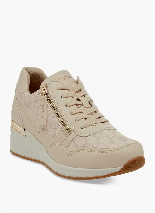 Paprika Women's Sneakers with Lace-Up Closure