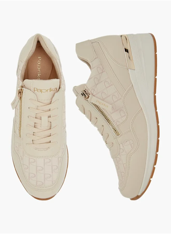 Paprika Women's Sneakers with Lace-Up Closure