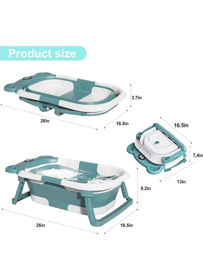 GT-Wheel Baby Bathtub with Thermometer and Drain Hole for Newborn to Toddler up to 36 months - Image 3