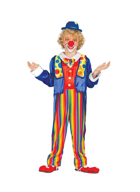 Child Clown Costume, Size 5-6 Years. includes: Jumpsuit with bowtie, Jacket