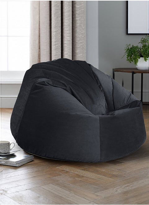 Niklas | Velvet Bean Bag Chair with EPS Beads Filing