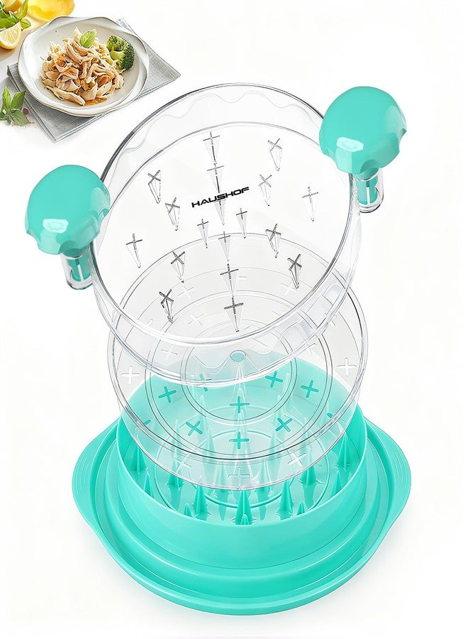 HAUSHOF Chicken Shredder Tool Twist, Large 3 Layer Meat Shredder Grinder, Visible, Strong Anti-Slip, BPA Free, Dishwasher Safe, for Steak, Pork - Image 1