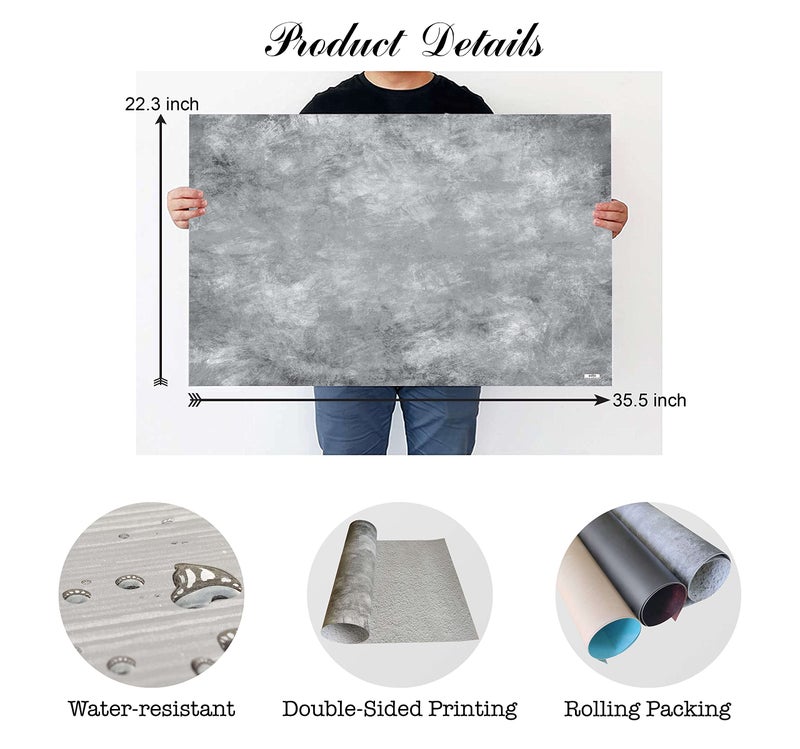 Print Master India Premium Flat Lay Tabletop Photography Backdrop Background, Double Sided Waterproof Paper for Food, Small Product Professional Photo Shoot (56x90cm, Pack of 3) 6 Designs 2 (Winter) - Image 2