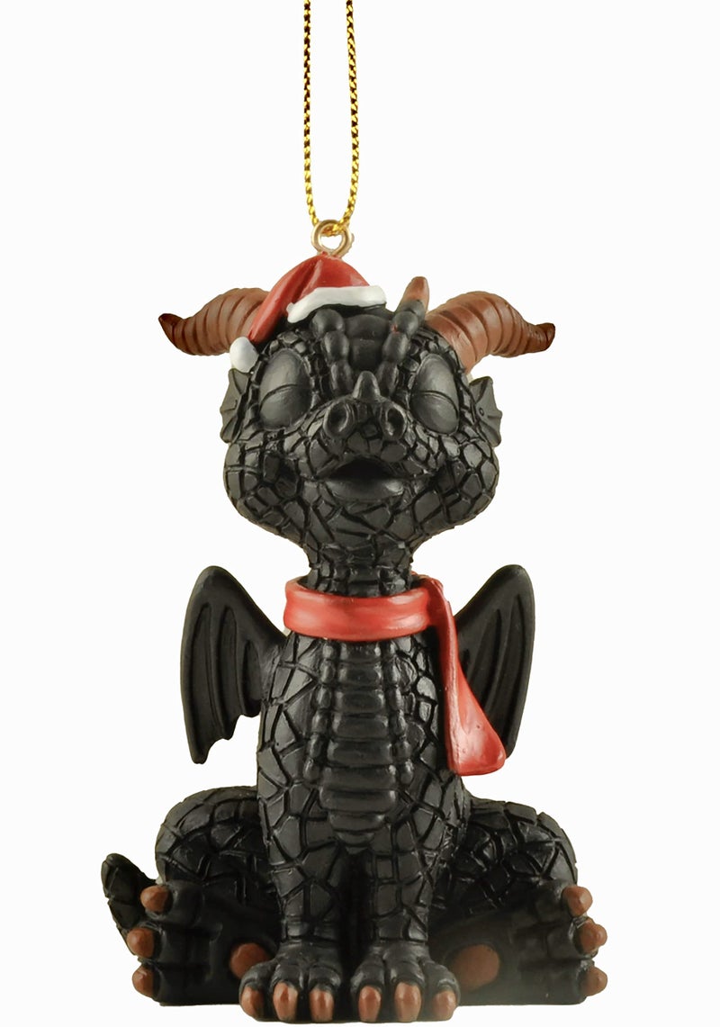 Baby Black Dragon Hanging Christmas Tree Ornament Figurine  Christmas Tree Decorations Dragon Lover Gift Holiday Stocking Stuffer