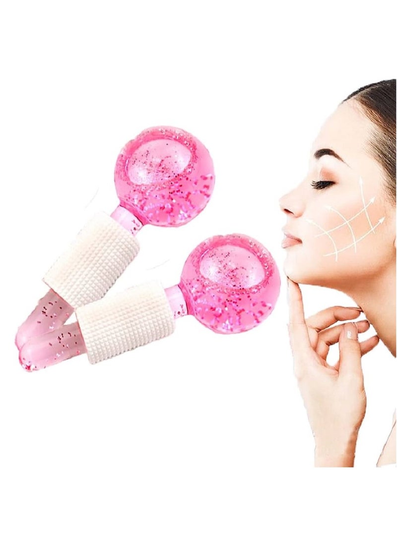 Ice Glass Globes Facial Roller Cold Skin Massagers Lifting and Tighten The Skin Relieve Fatigue, Inflammation, Itching And Swelling Preserves it Smooth And Tender. Beauty Crystal Ball For Face, Neck,