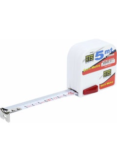 BTS 12355 Tape Measure White With Stop 5 M x 19 mm  - Image 1