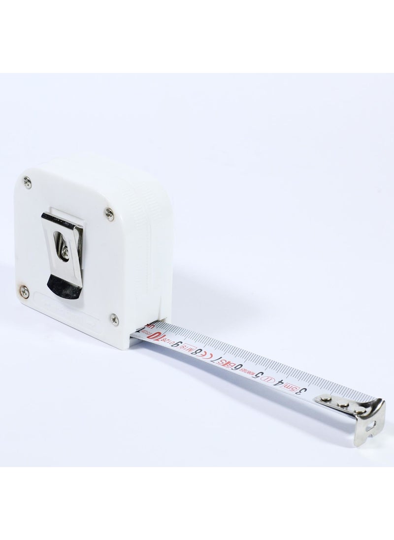 BTS - 12355 Tape Measure White With Stop 5 M x 19 mm - Image 1