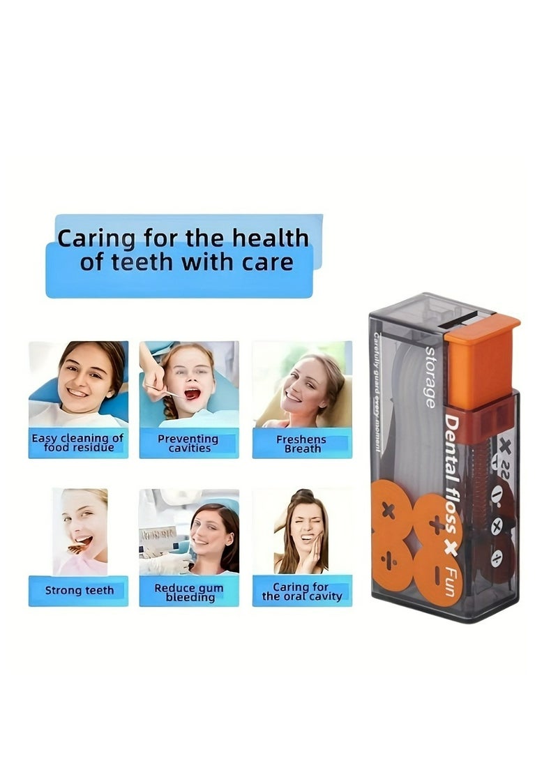 Generic 1pc Dental Floss Storage Box 10pcs In 1 Box Portable Household Creative Lighting Machine Type Premium Carry-on Automatic Dental Floss Box,  - Image 4