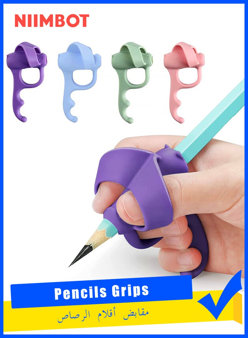 NIIMBOT 4 Pcs Pencils Grips for Kids Handwriting Posture Correction Training Writing AIDS for Kids toddler Preschoolers Students Children - Image 1