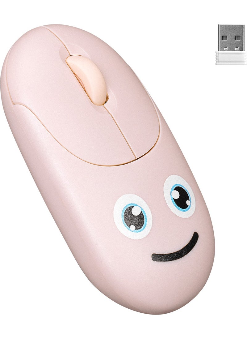 Everest SM-26 FASHION 2.4Ghz Pink Embossed Wireless Mouse  - Image 1