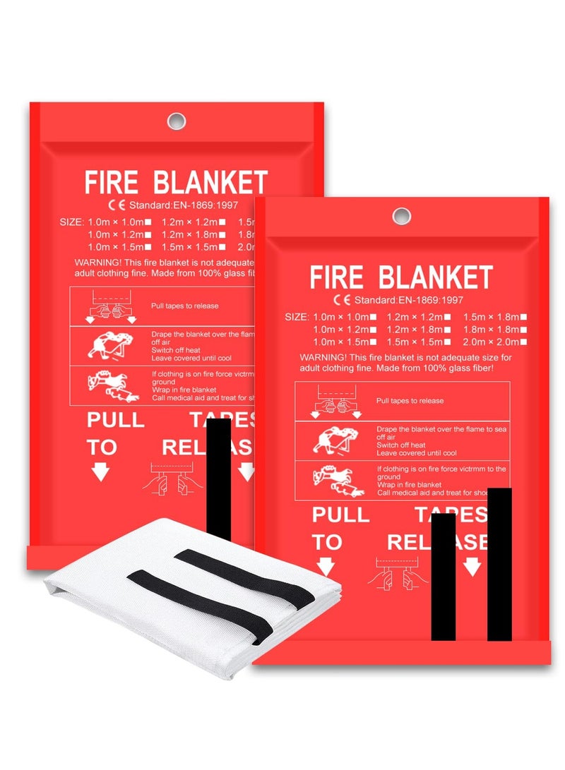 GNAFOTU Fire Blankets Emergency for Home Kitchen Fiberglass Fire Extinguisher Blanket for School, Fireplace, Grill, Vehicle, Office, Warehouse  - Image 1