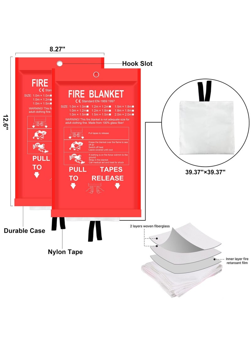 GNAFOTU Fire Blankets Emergency for Home Kitchen Fiberglass Fire Extinguisher Blanket for School, Fireplace, Grill, Vehicle, Office, Warehouse  - Image 4